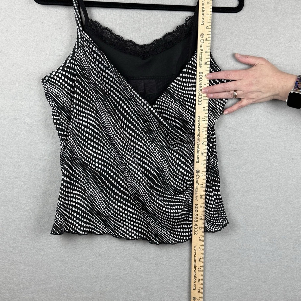 Y2K Xhilaration Women's Polka Dot Faux Wrap Layered Tank Top Girls Night Out XL - Picture 5 of 8
